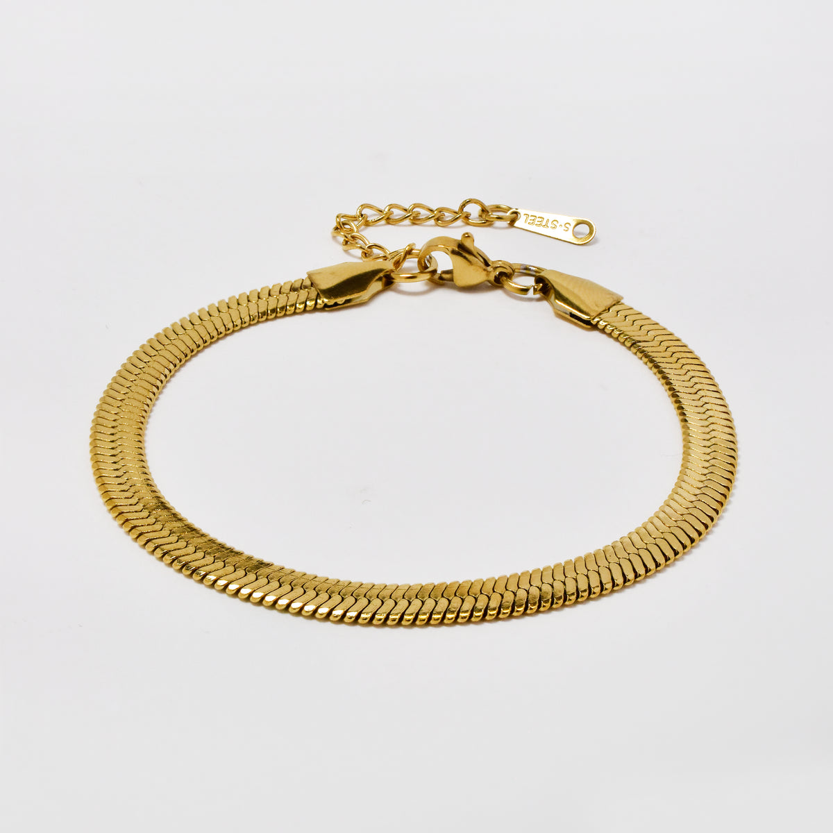 Stainless steel herringbone 5mm wide bracelet - SSYB5129