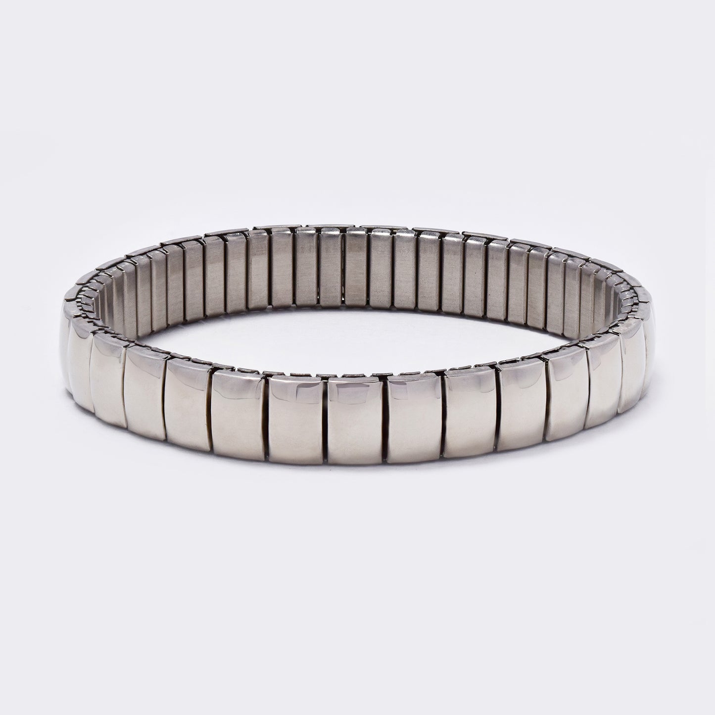 Stainless steel smooth bar stretch bracelet - SSYB5489