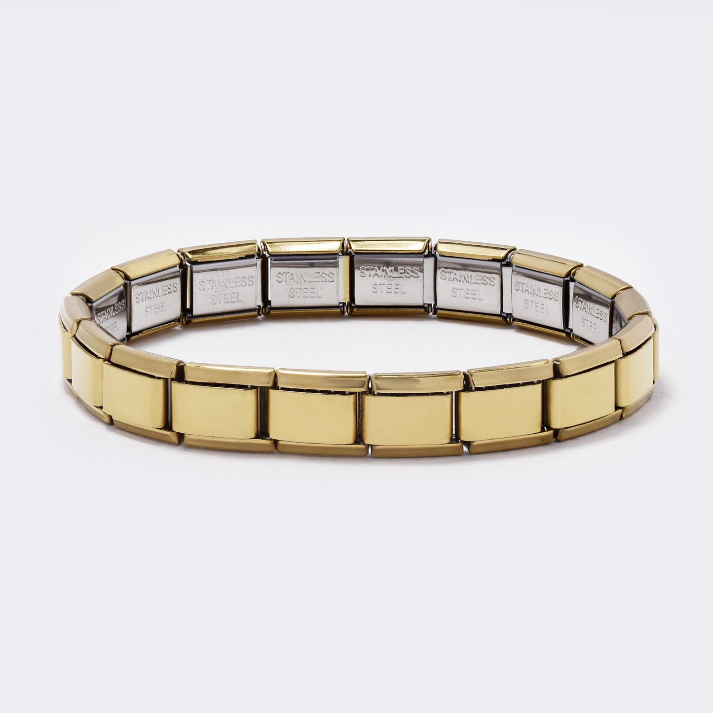 Stainless steel plain smooth stretch bracelet - SSYB5490