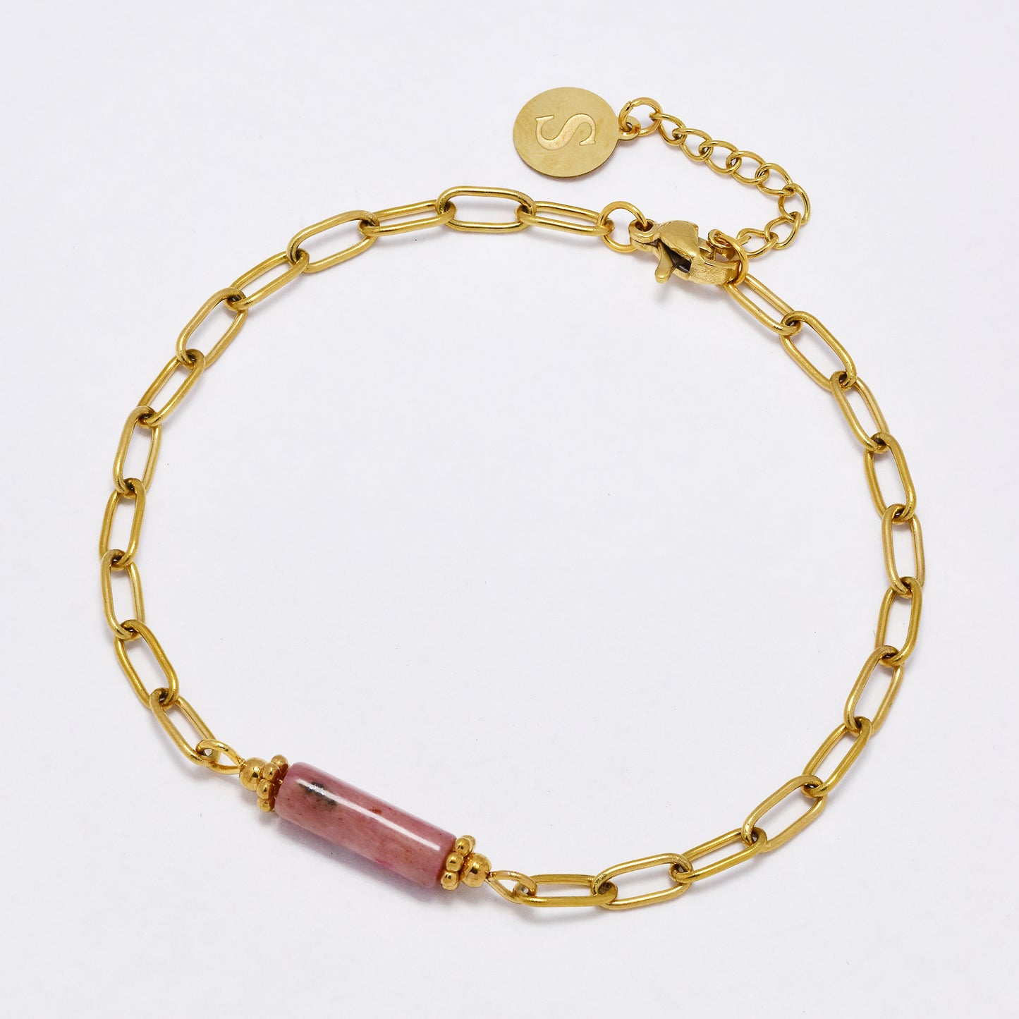 SSYB6280 - St Steel 18cm + 2.5mm x 3mm paperclip bracelet