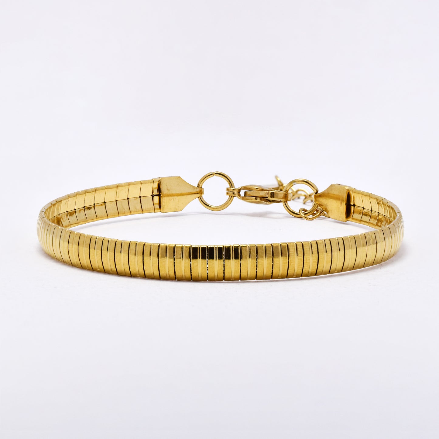 SSYB6303 - St Steel 19cm + 3cm x 6mm flex bracelet