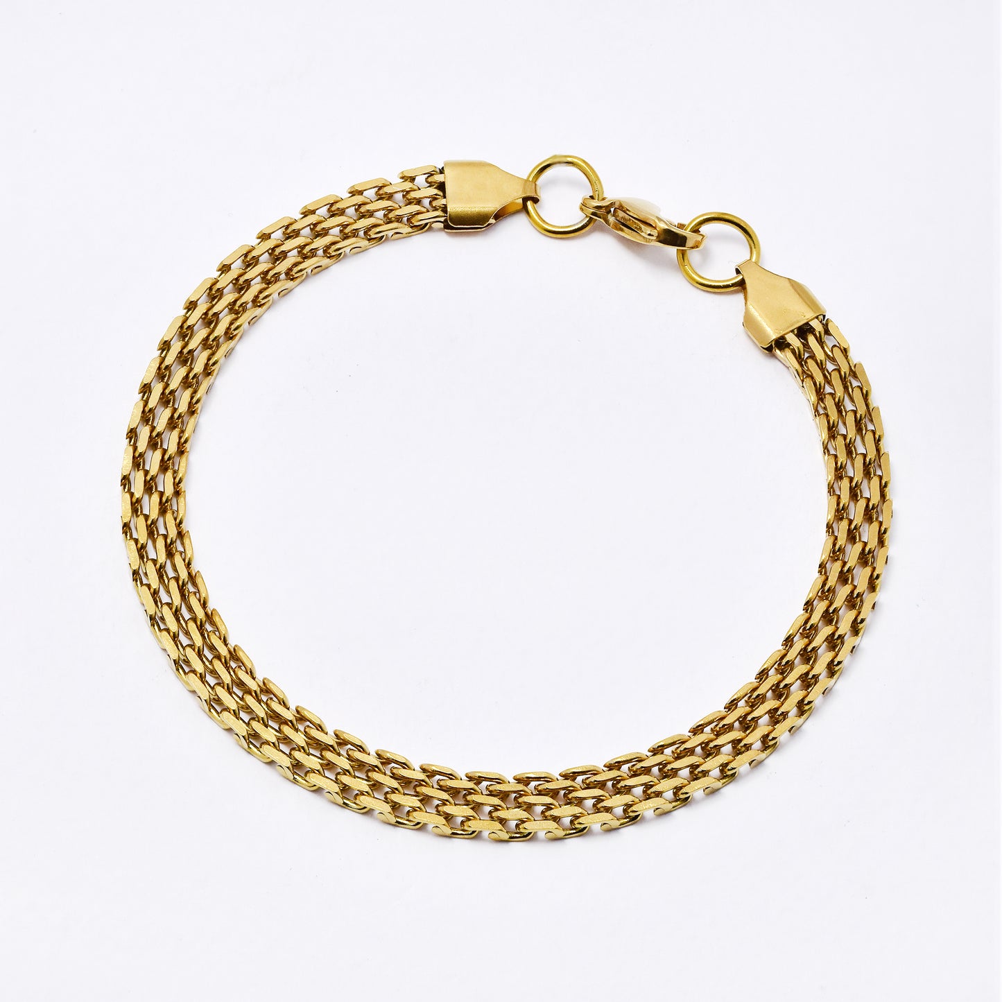 SSYB6494A - St Steel 21.5cm x 6mm mesh bracelet