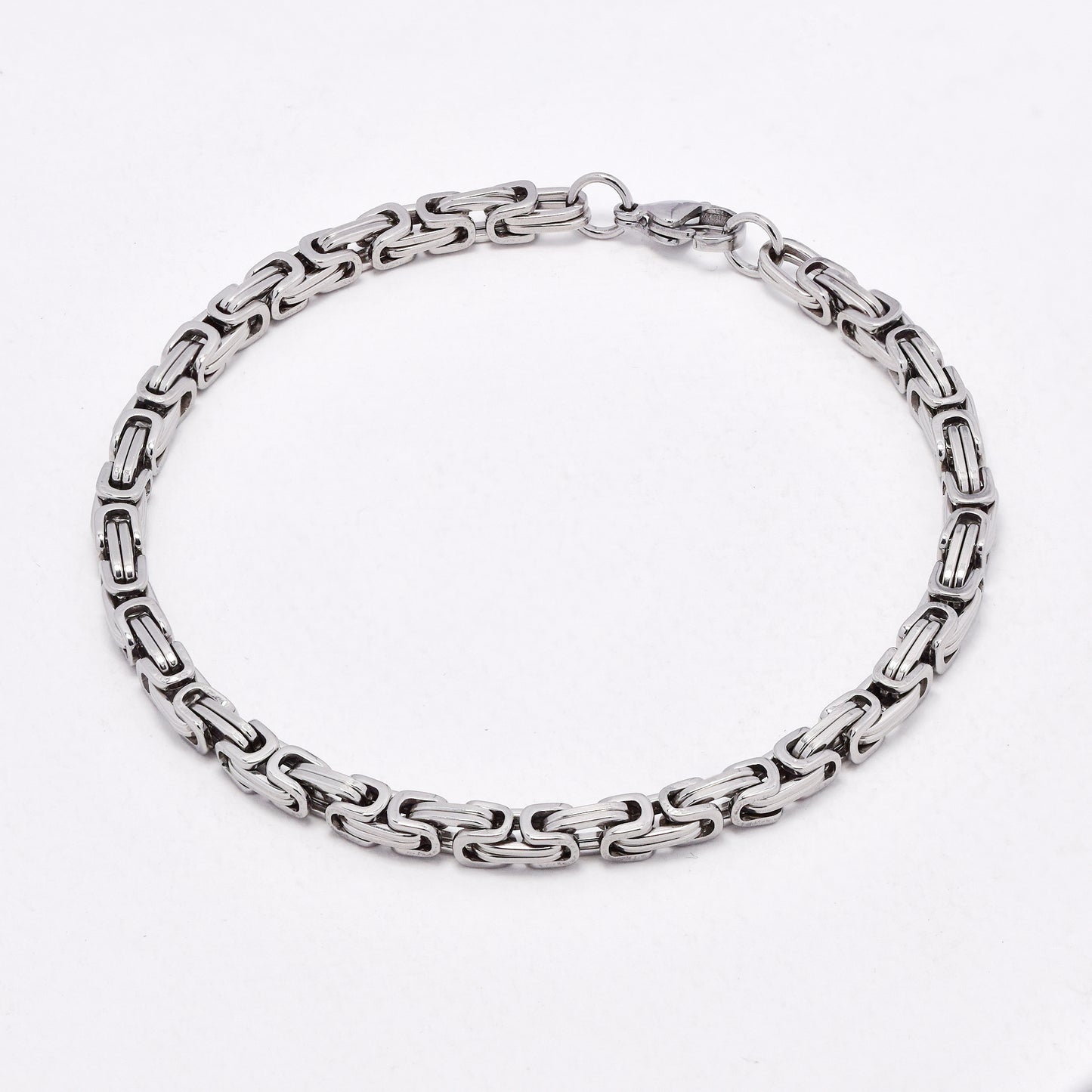 SSYB6571 - St Steel 22cm x 4mm fancy link bracelet
