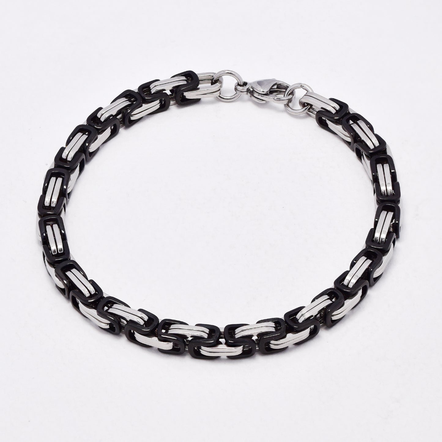 SSYB6572 - St Steel 22cm x 5.5mm fancy link bracelet