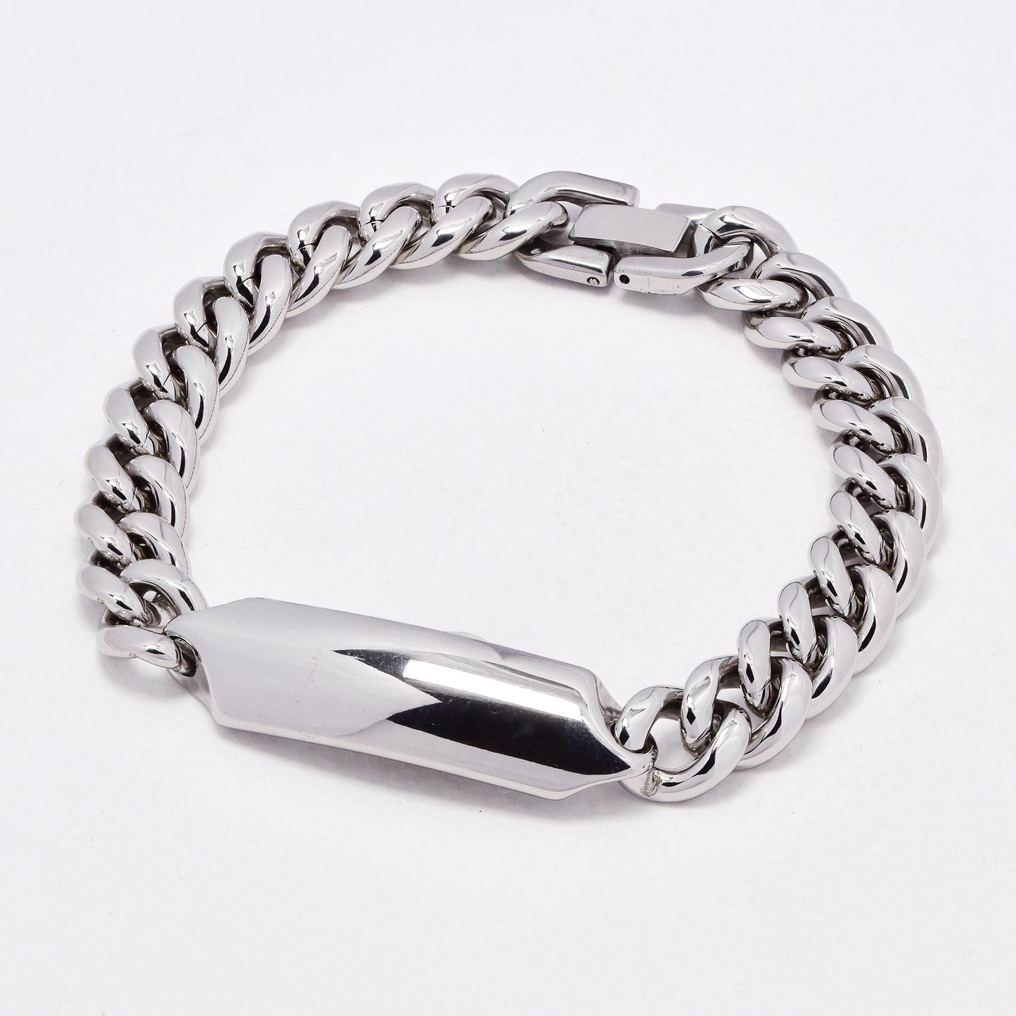SSYB6574 - St Steel 22cm x 10mm chunky ID bracelet