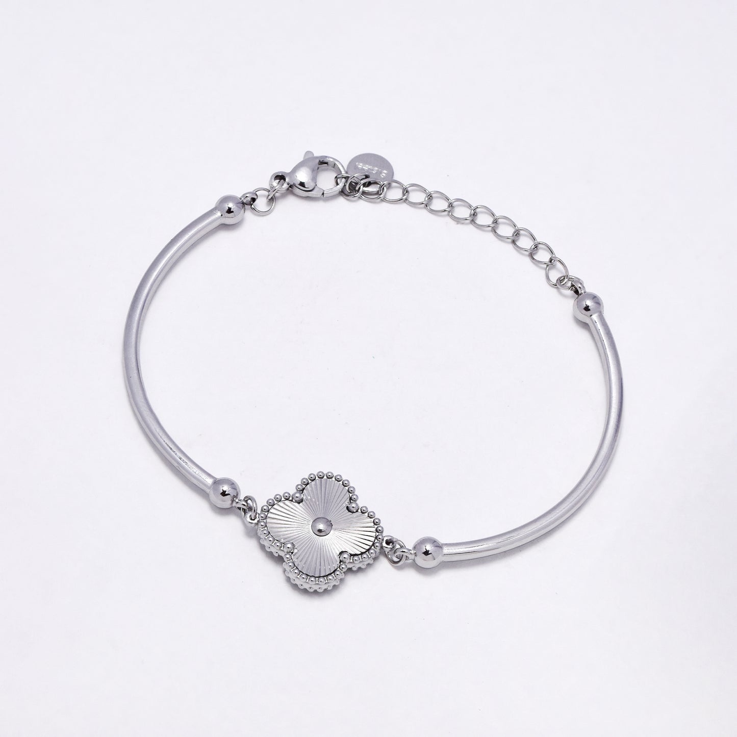 SSYB6864 - Steel small size four-leaf clover bracelet