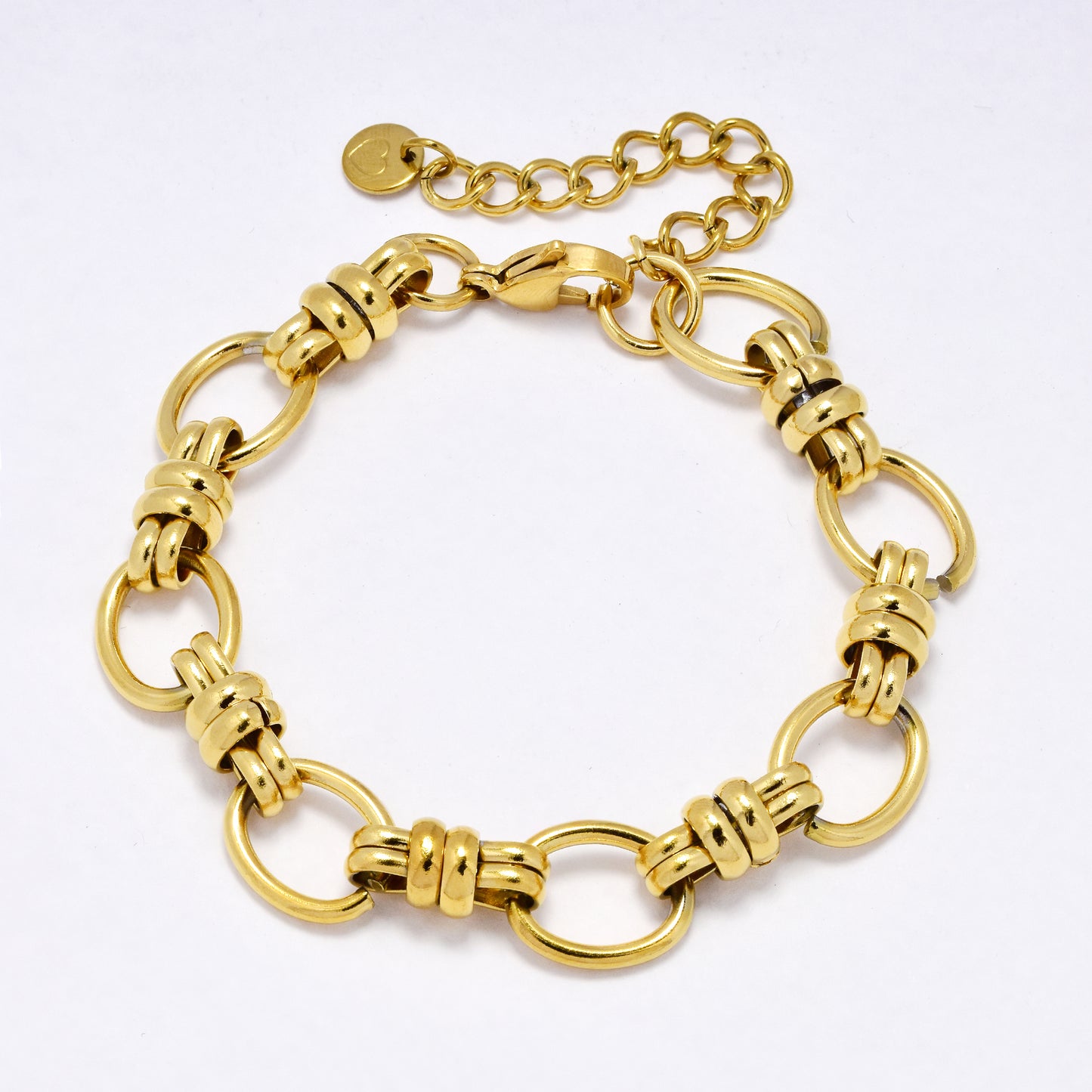 SSYB6976 - Steel 20cm + 5cm x 12mm chunky oval link bracelet