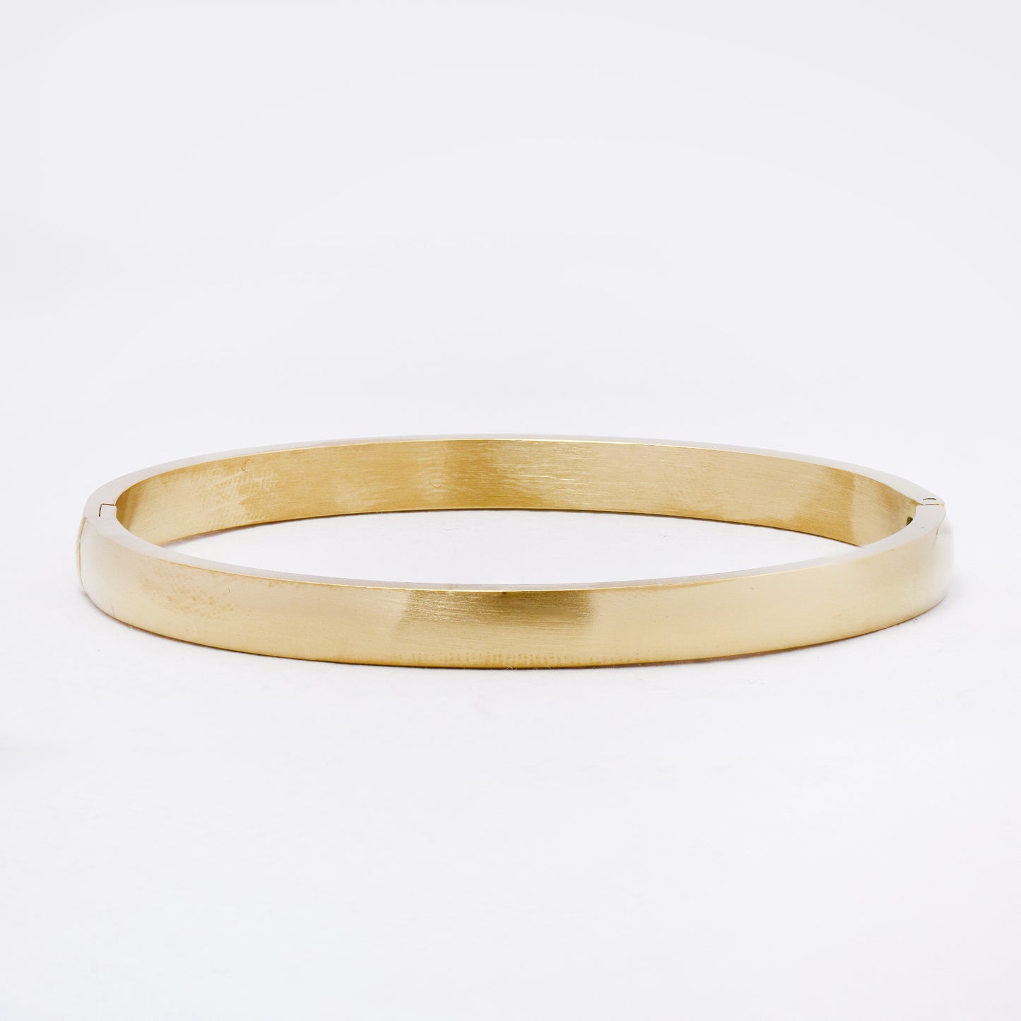SSYB7244 - Steel 61mm x 50mm x 6mm brushed domed hinged bangle