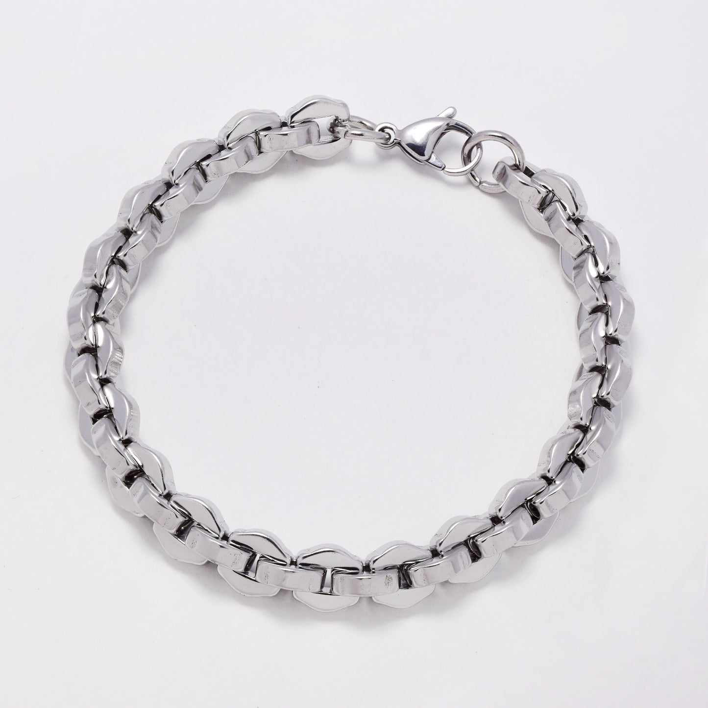SSYB7388 - Steel 22cm x 8mm chunky oval link bracelet