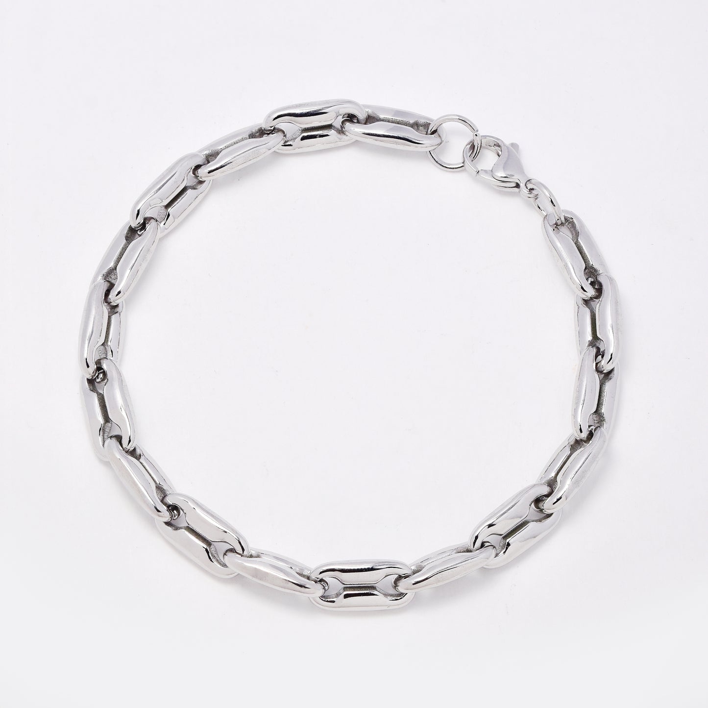 SSYB7774 - Steel 22cm x 7mm chunky link bracelet