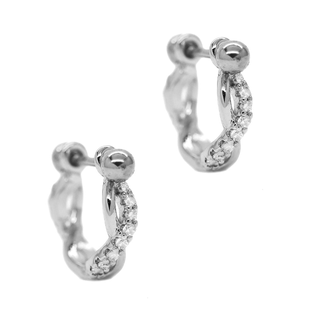 2 Pack Infinity horse shoe cubic zirconia septum piercing - SSYBJ2289