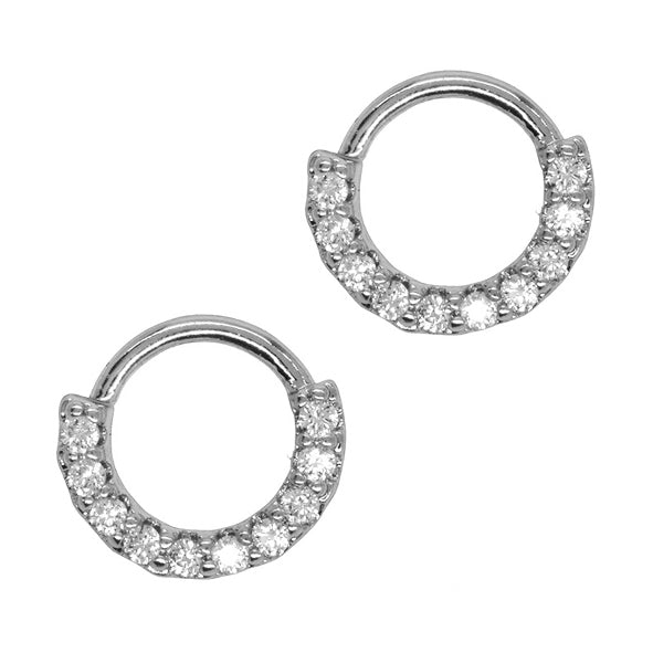 2 Pack half crystal septum piercing - YBJ2294