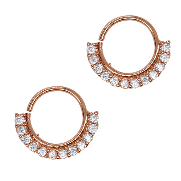 2 Pack 12 crystal fan septum piercing - YBJ2310