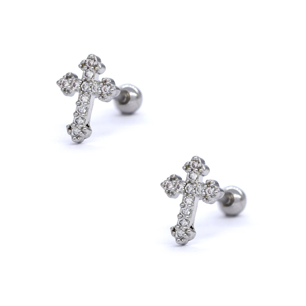 2 Pack Stainless steel cross cartilage piercing - SSYBJ4065