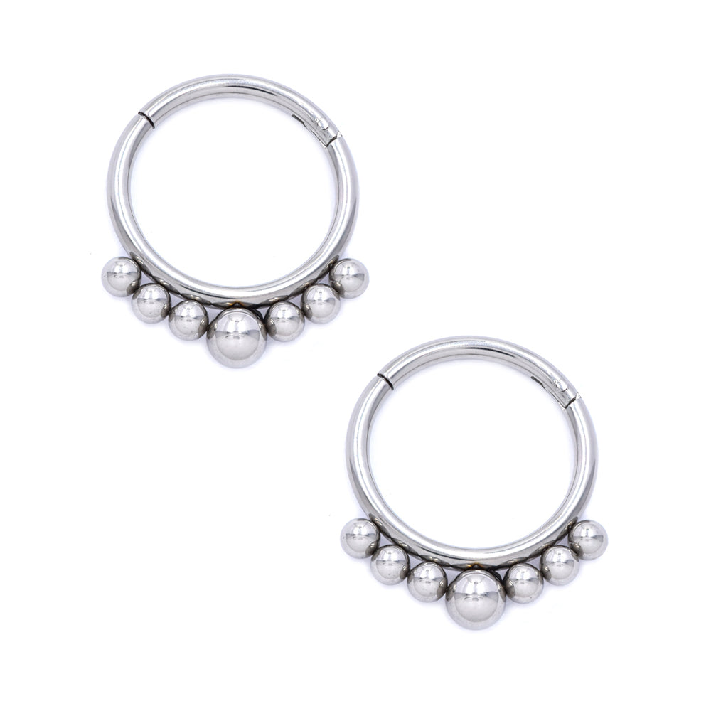 2 piece stainless steel hinged septum ring - SSYBJ4676