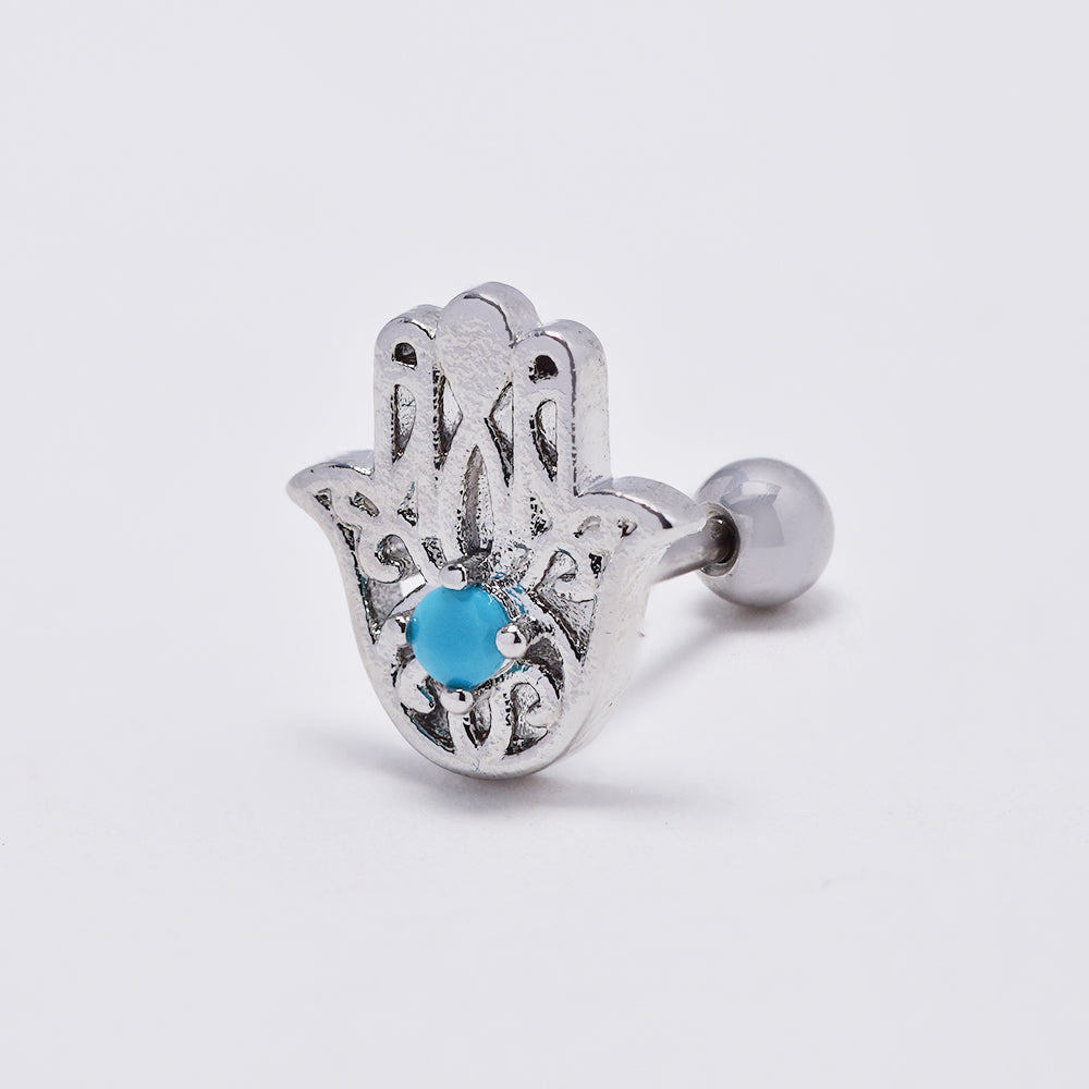 Stainless steel decorative Hamsa cartilage piercing - SSYBJ4887