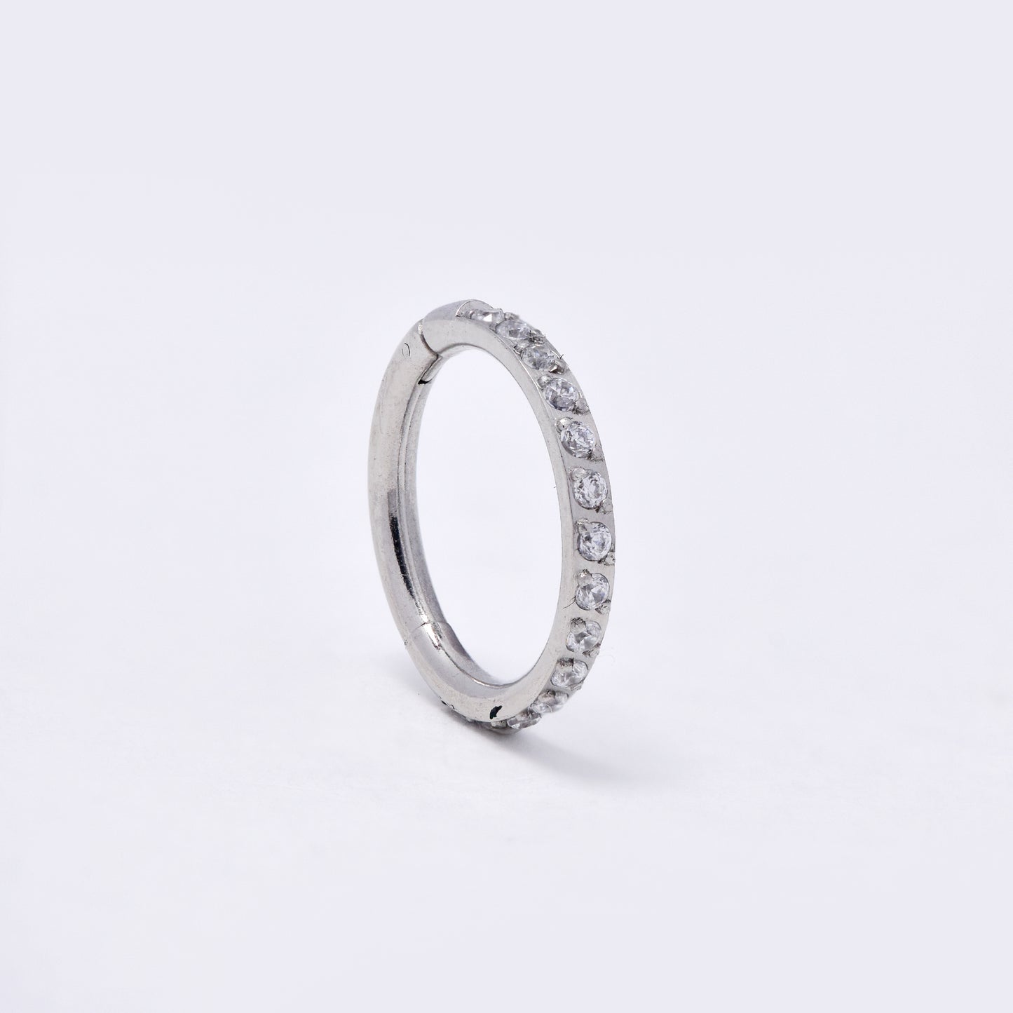 SSYBJ6272 - St Steel 10.5mm x 1mm CZ cartilage piercing