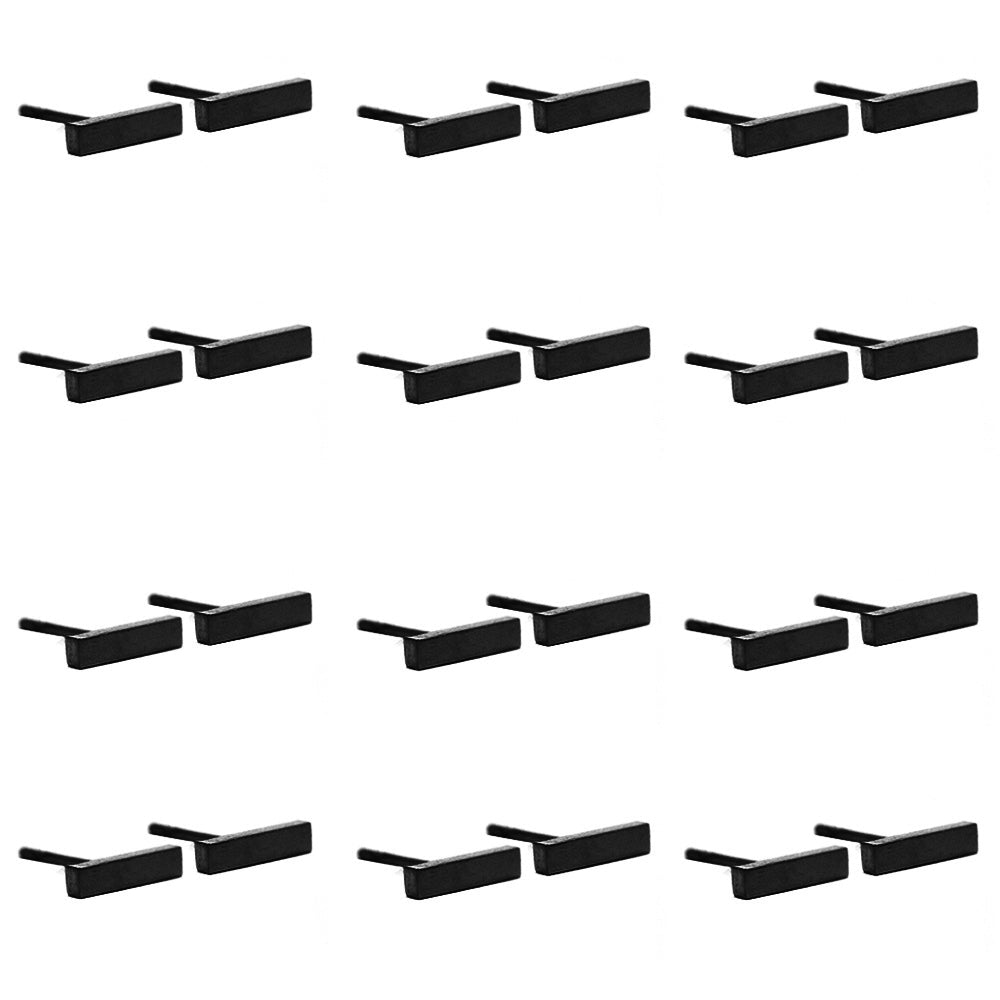 12 Pack Stainless steel 9mm x 2mm gold bar stud - SSYE2129