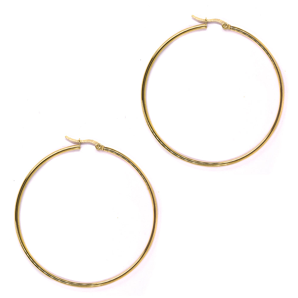 Stainless steel 60mm x 2mm x 2mm hoop - SSYE2194