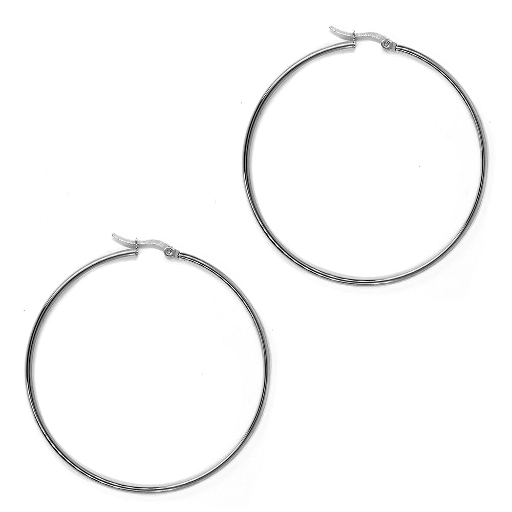 Stainless steel 60mm x 2mm x 2mm hoop - SSYE2194