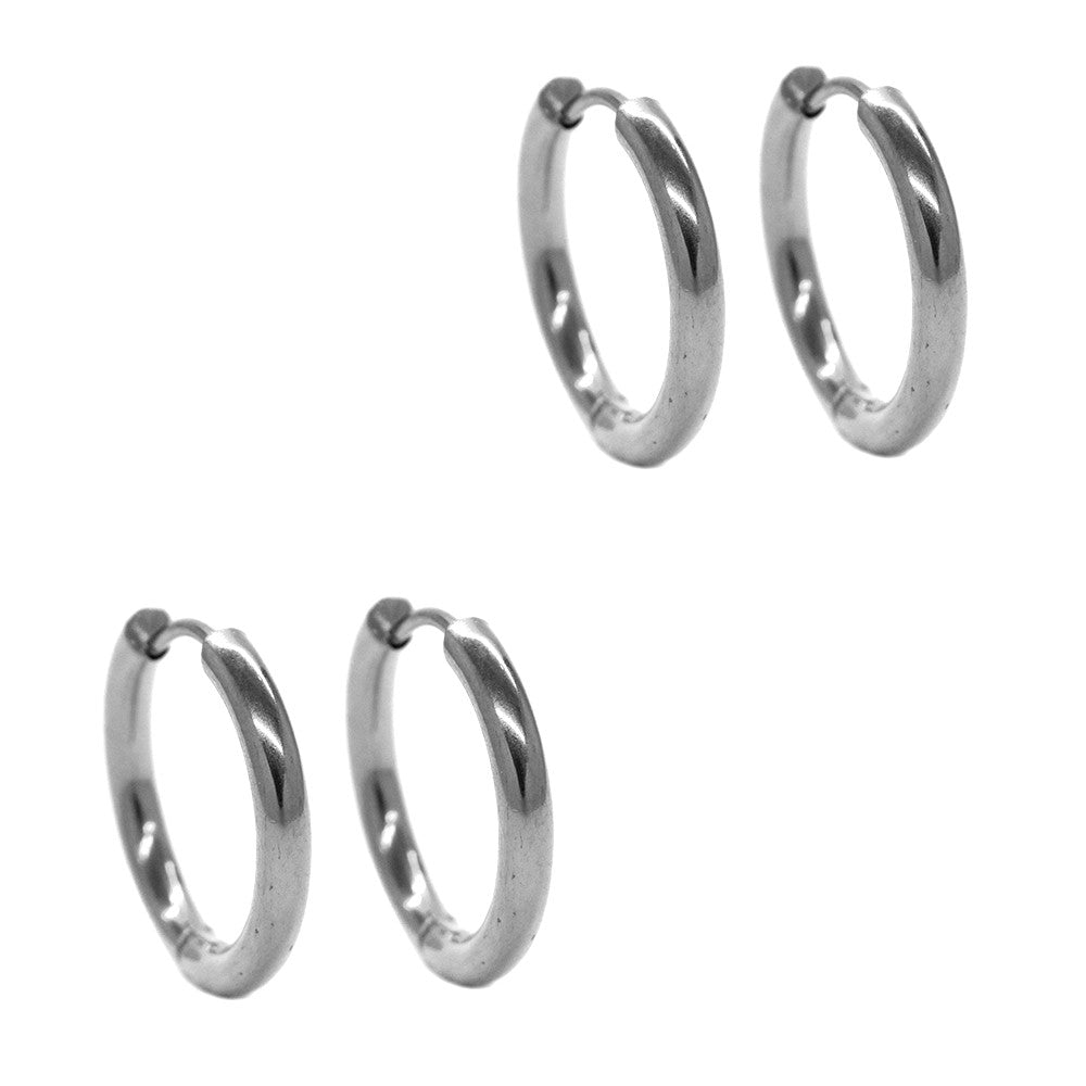 Buy 1 get 1 FREE - 2 Pair Stainless steel 19mm sleepers