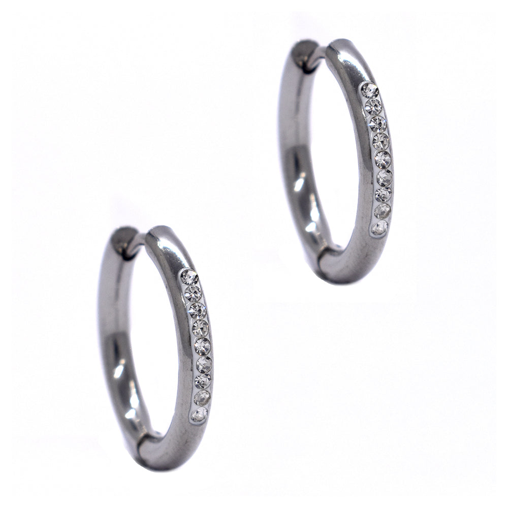 Stainless steel 17mm sleeper earring - SSYE3040