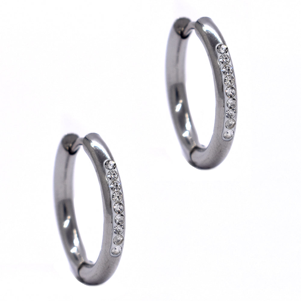 Stainless steel 19mm sleeper earring - SSYE3041