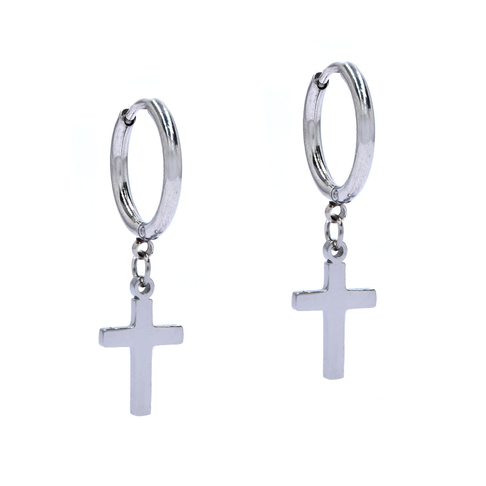Buy 1 get 1 FREE - Stainless steel drop cross earring