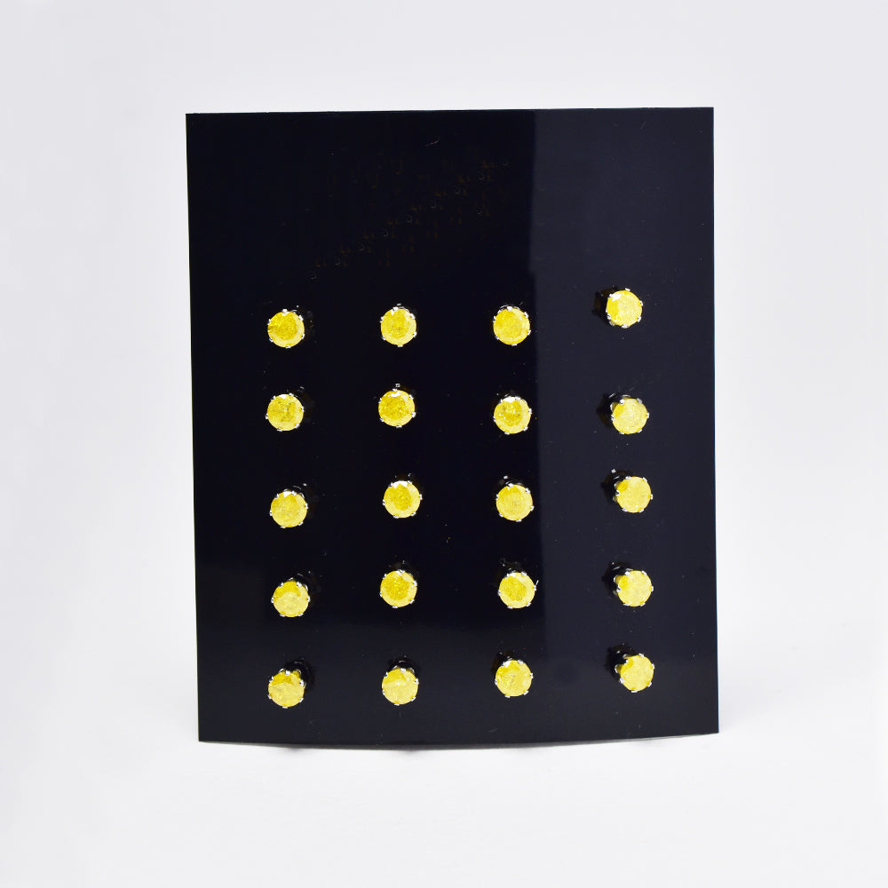 10 Pack Stainless steel 6 claw 4mm crushed cubic zirconia stud earrings - SSYE4847