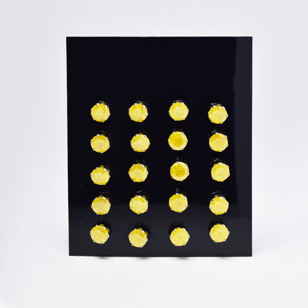 10 Pack Stainless steel 6 claw 6mm black cubic zirconia stud earrings - SSYE4849