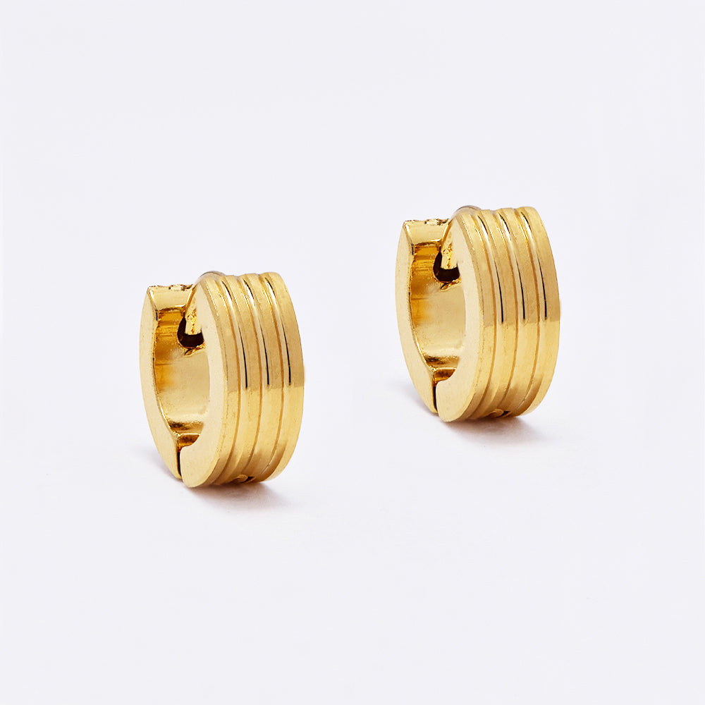 Gold Stainless steel lined huggie 10.5x4mm - SSYE4961