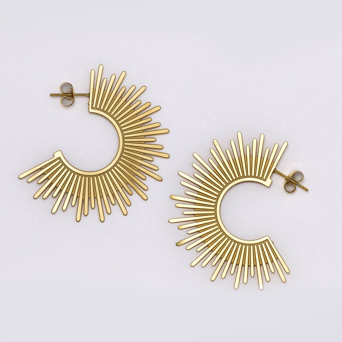 Stainless steel 4.4cm boho sun stud earring - SSYE5249