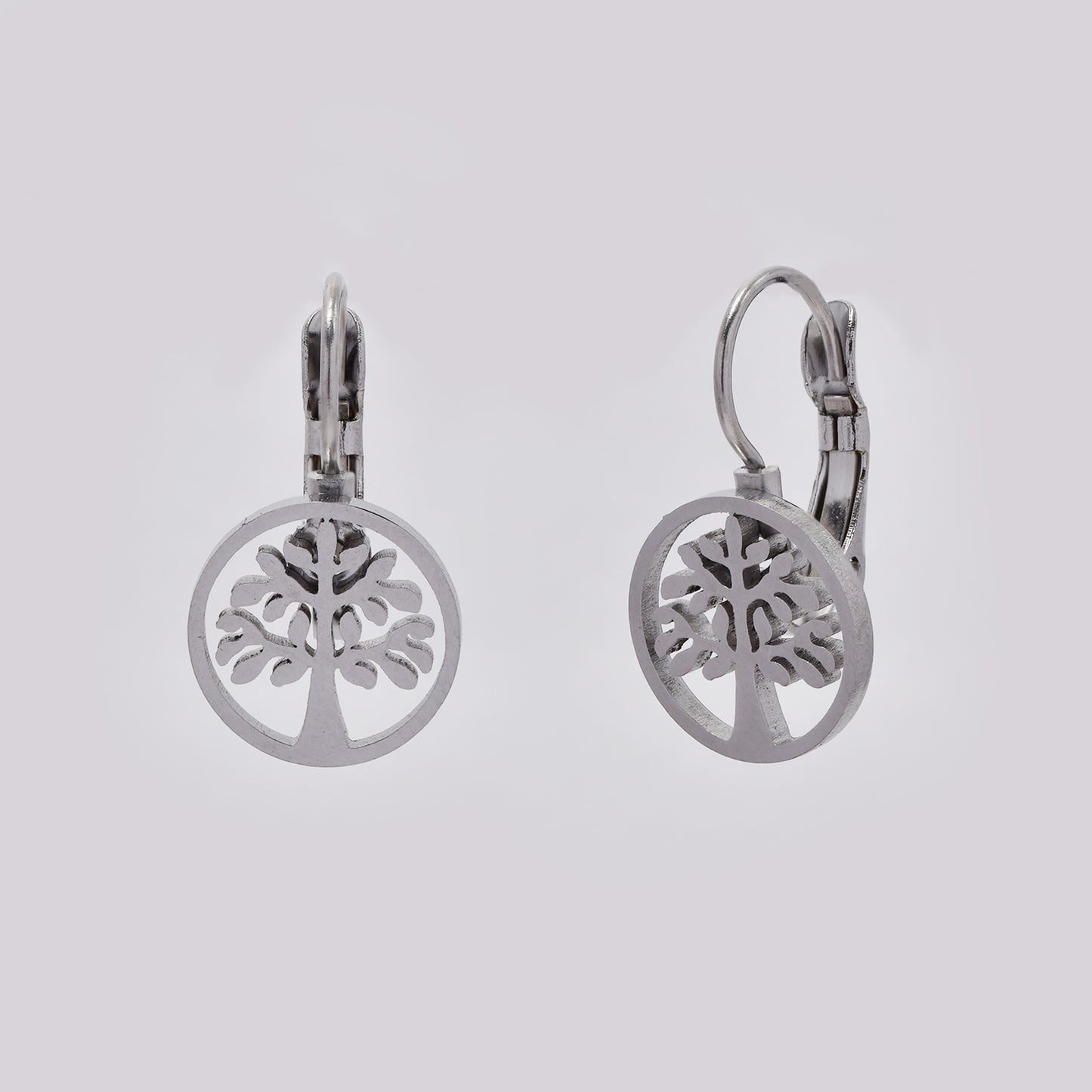 Stainless steel tree of life drop earring - SSYE5366