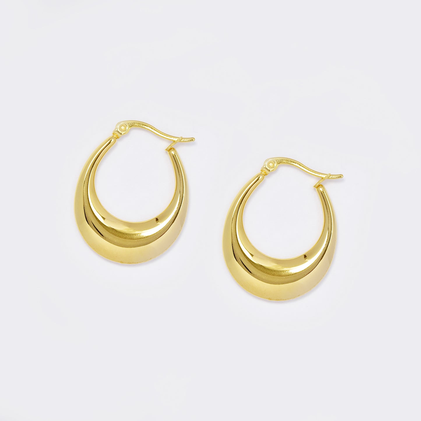 Stainless steel 31X23mm creole hoop earrings - SSYE5536