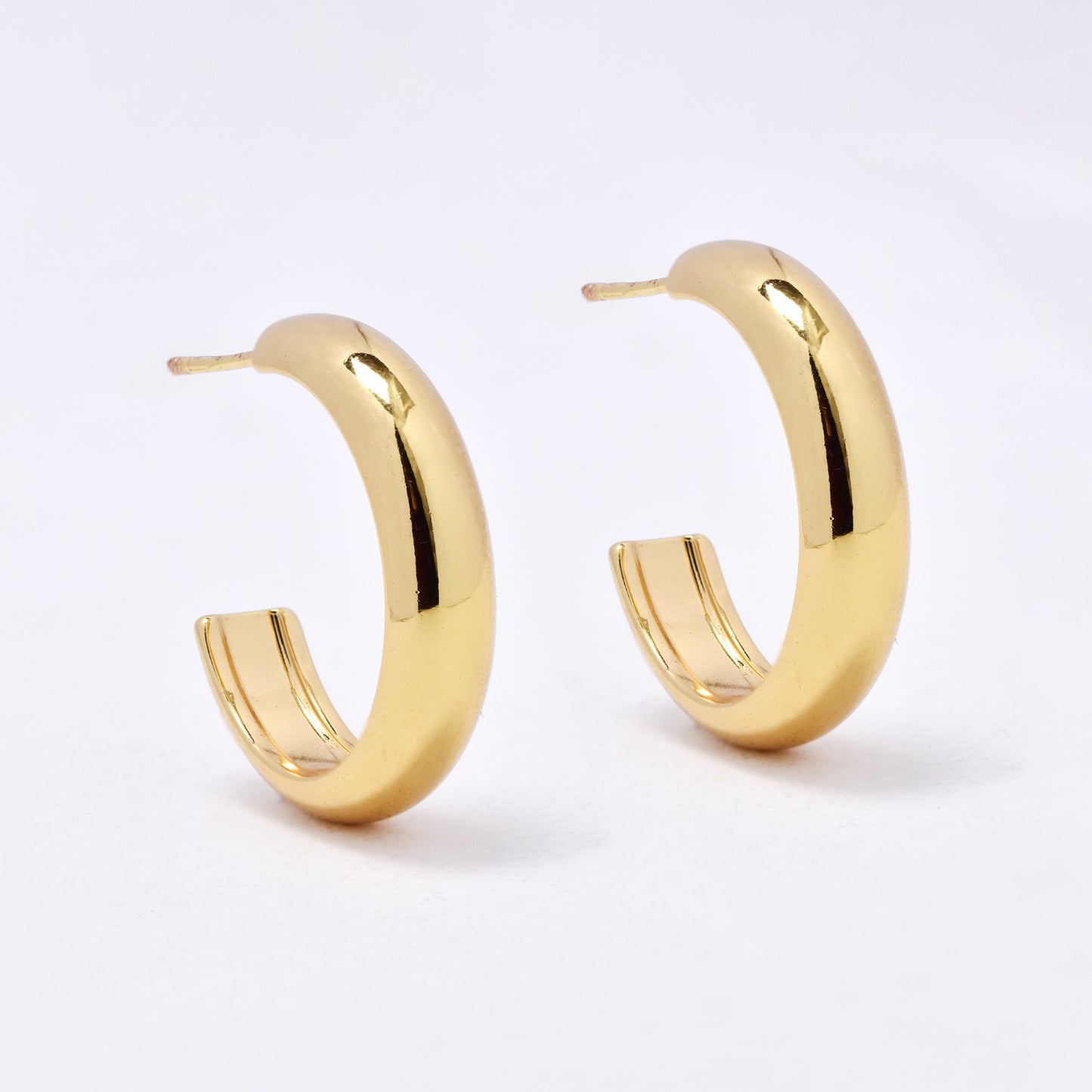 SSYE5971 - St Steel 26mm x 6mm hoop with pin earring