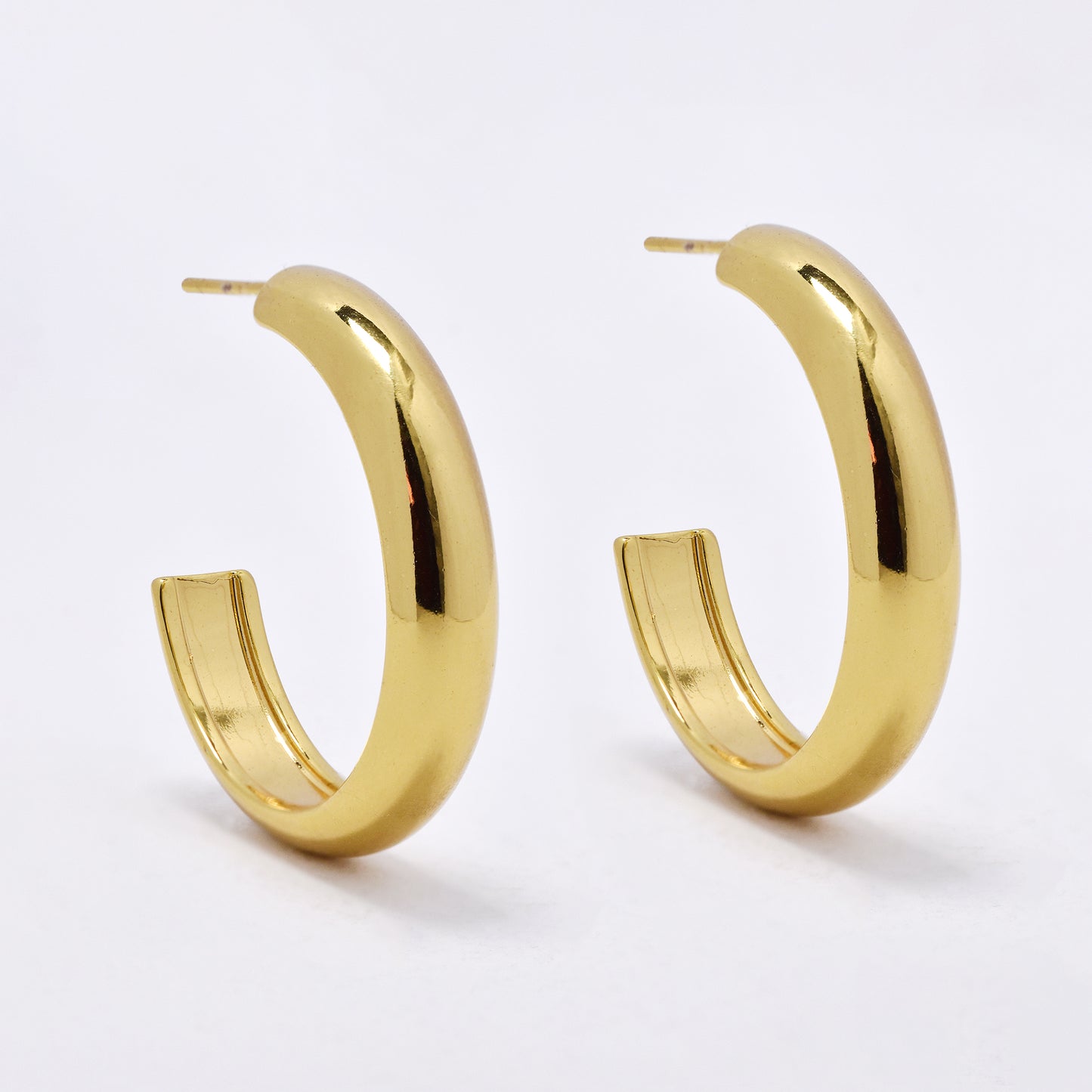 SSYE5972 - St Steel 31mm x 6mm hoop with pin earring