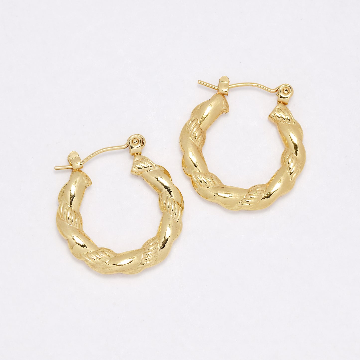 SSYE6554 - St Steel 24mm x 22.5mm fancy hoop earring