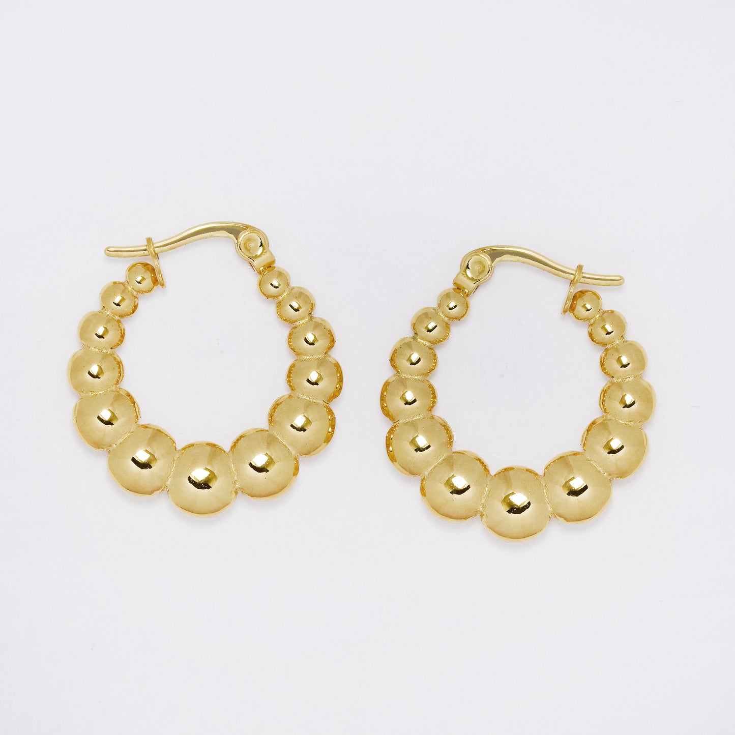 SSYE7352 - Steel 28mm round bubble clip hoop earring