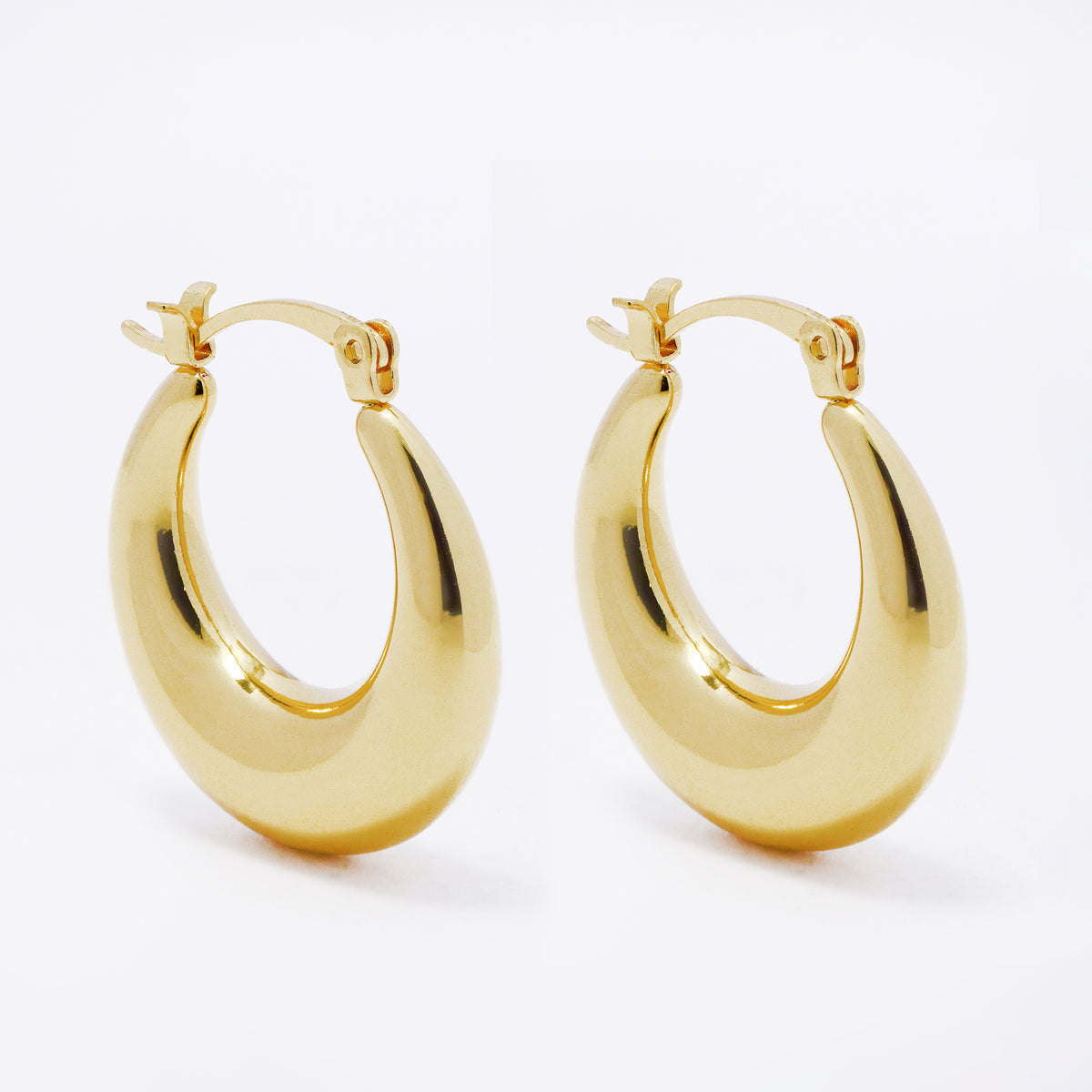 SSYE7793 - Steel 27mm x 25mm x 7mm creole hoop earrings