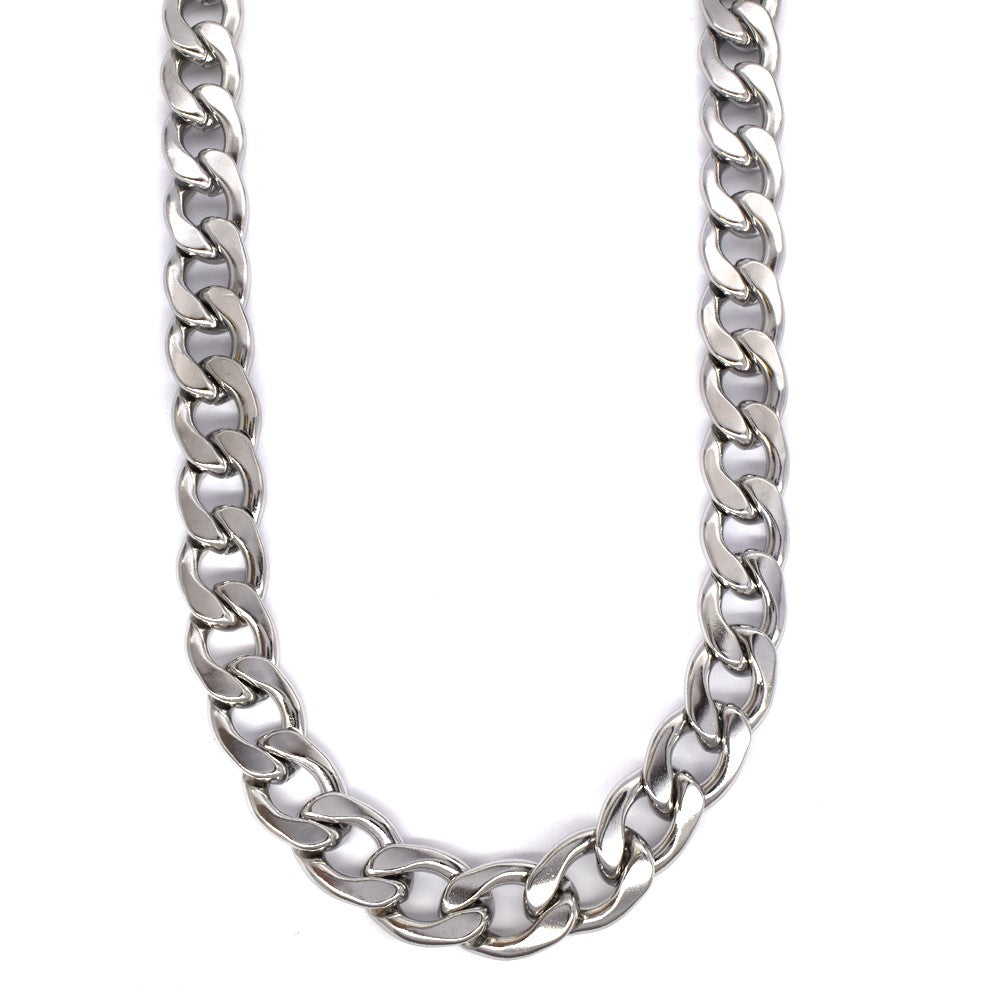 Stainless steel curb 13mm x 55cm chain