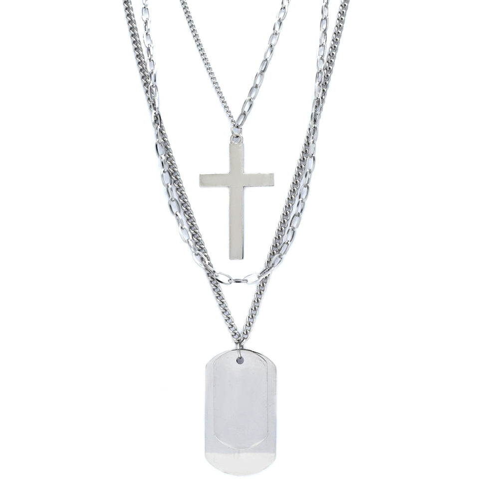 Stainless steel triple chain with double disks - SSYN4573