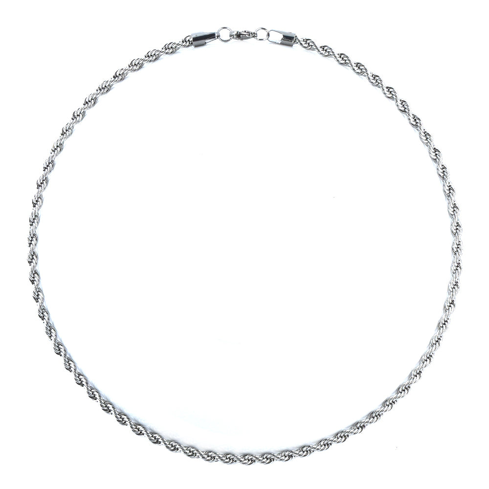 Stainless steel 5mm x 55cm rope chain - SSYN4590