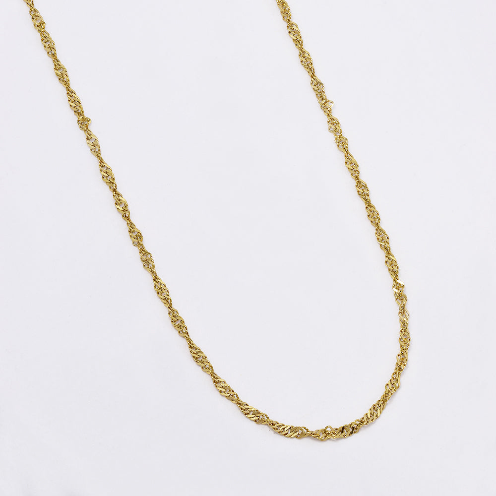 3 Pack Stainless steel 2.5mm x 45+5cm Singapore fancy chain - SSYN5045