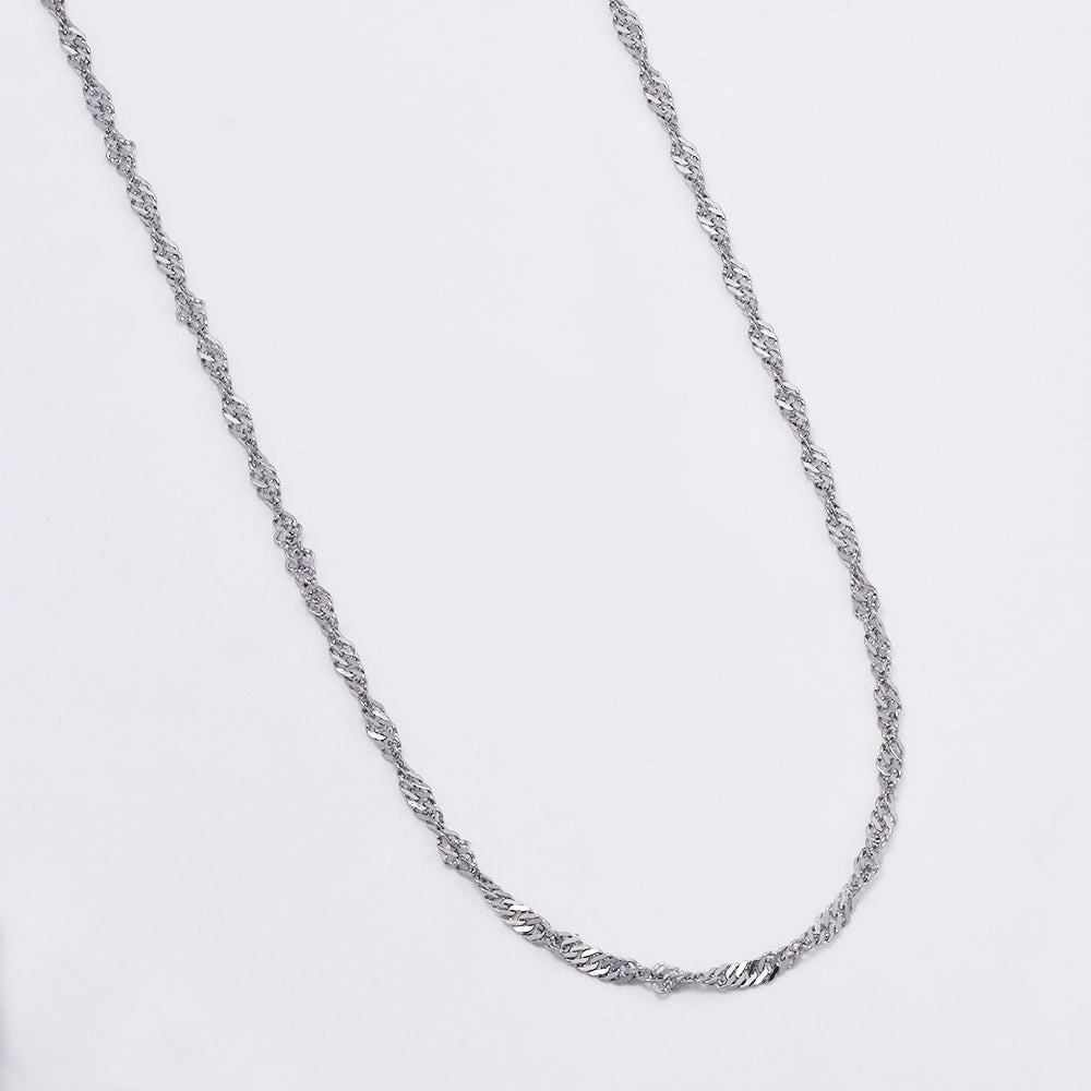 3 Pack Stainless steel 2.5mm x 45+5cm Singapore fancy chain - SSYN5045