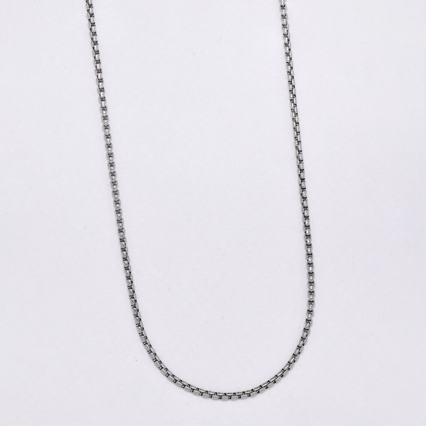 Stainless steel 1.5mm x 49.5cm round box chain - SSYN5276