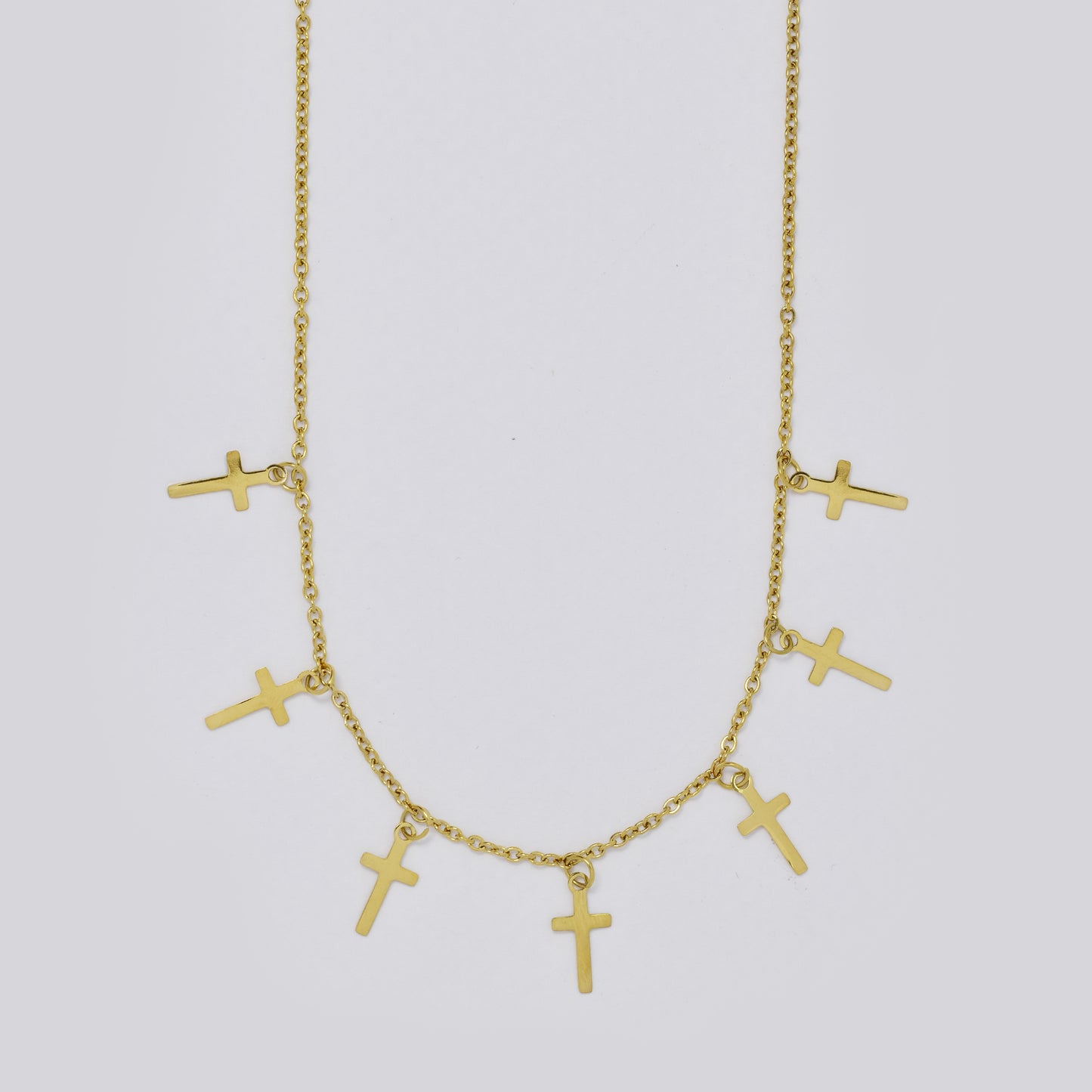 Stainless steel 45+5cm cross charm necklace - SSYN5435