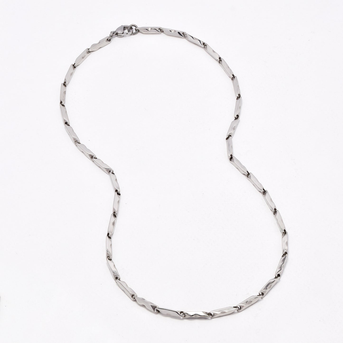 SSYN6583 - St Steel 53cm x 30.5mm fancy link necklace
