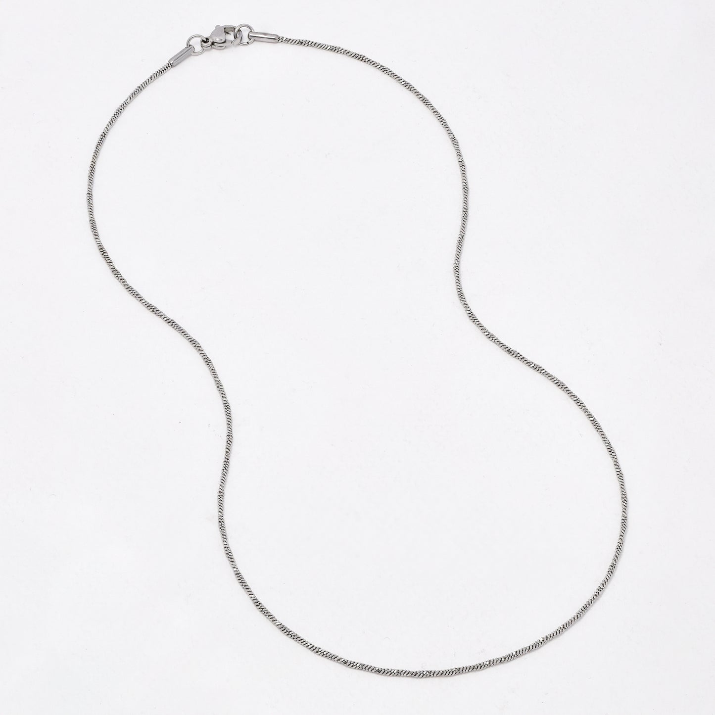 SSYN6631 - St Steel 3 pack 45cm x 1mm twisted snake chain