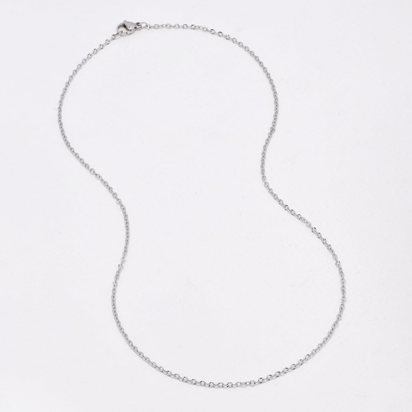 SSYN6632 - St Steel 3 pack 44.5cm x 1.5mm textured anchor chain necklace