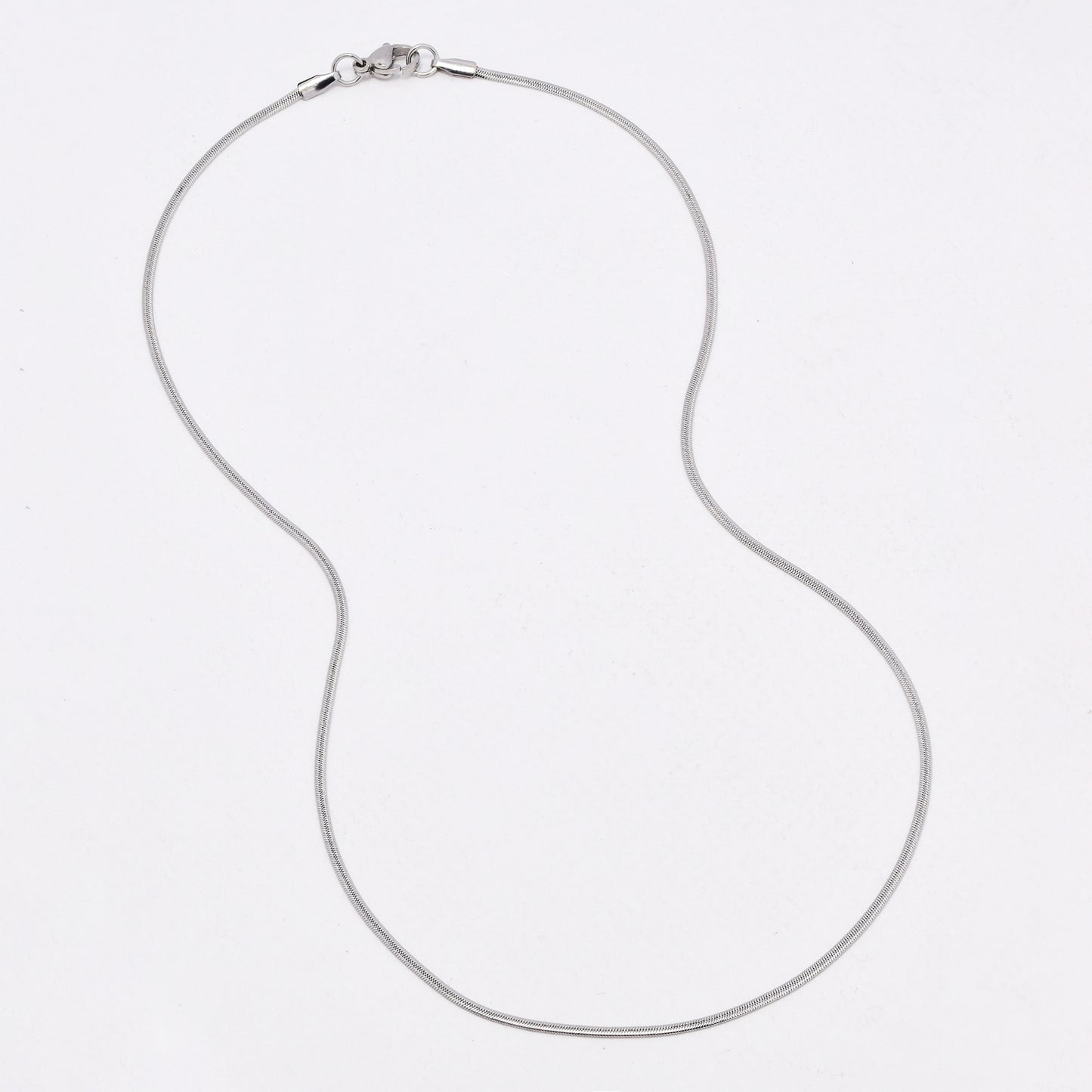 SSYN6636 - St Steel 3 pack 45cm x 1.8mm flat herringbone necklace